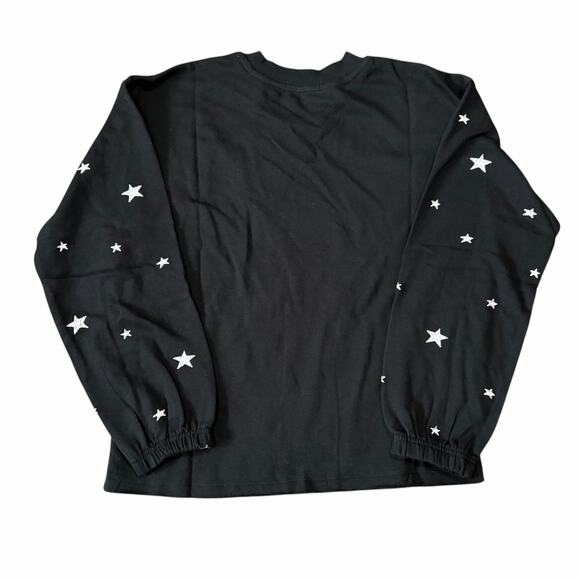 P.J. Salvage Women's Daily Doodle Pajama Top XS Black Embroidered Stars NWT - Picture 3 of 9